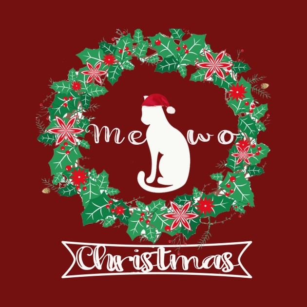 mewo christmas t-shirt. new year by cloud