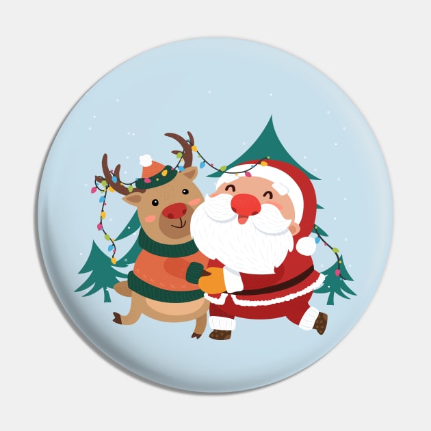 Santa Animal Pin by Mako Design 
