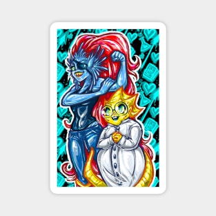 Undyne and Alphys Magnet