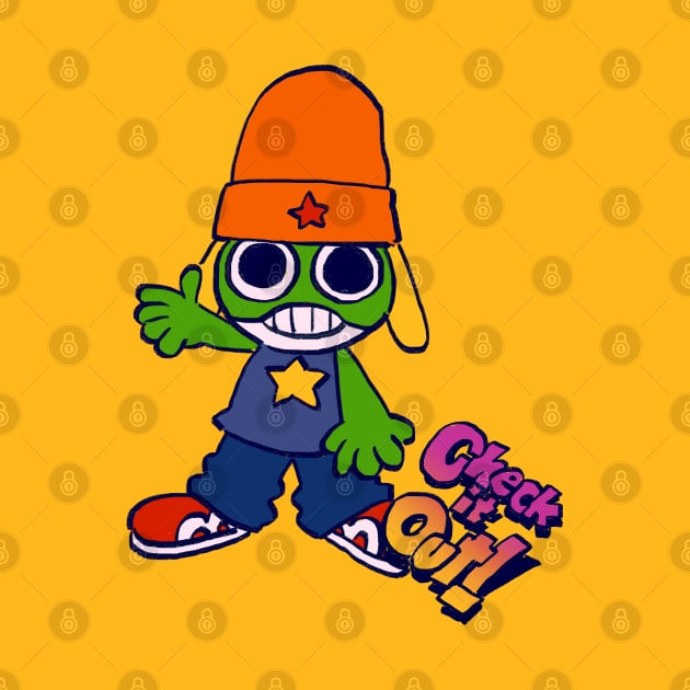 I draw keroro cosplaying parappa / Sergeant Keroro by mudwizard