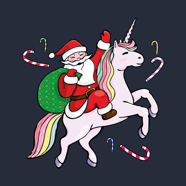 Santa Riding a Unicorn by zeno27