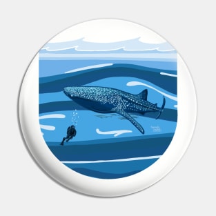 Whale shark - abstract art Pin