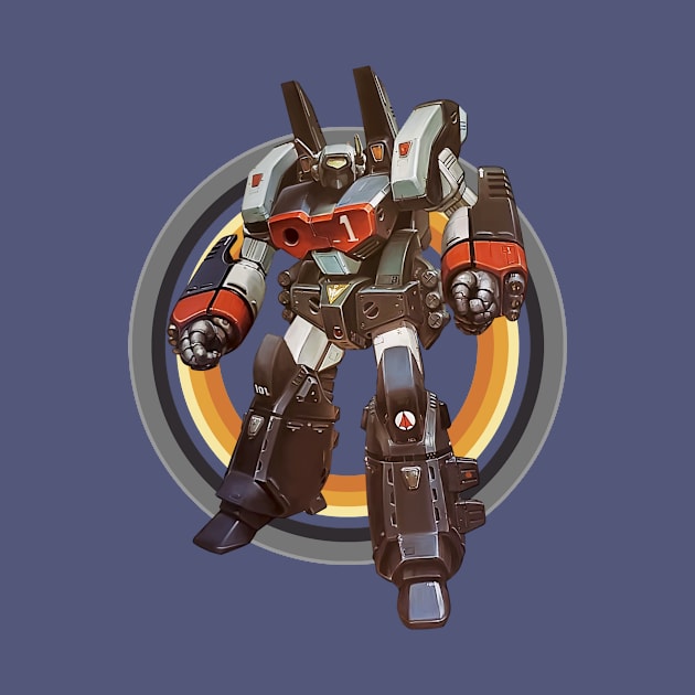 80s vintage mecha by Trazzo