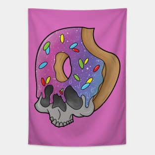 Donut Skull Morph With Sprinkles Tapestry