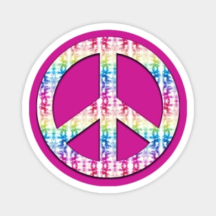 Rainbow Tie Dye Peace Magnet