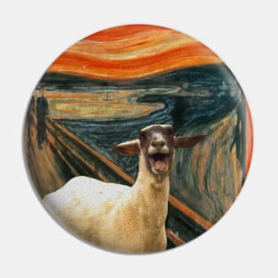 The Scream-Sheep Pin