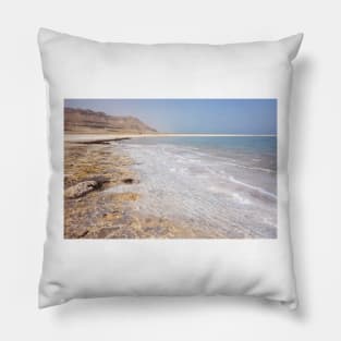 Salt deposits on the shore of the Dead Sea, Israel (C040/6831) Pillow