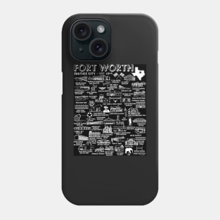 Fort Worth Map Art Phone Case