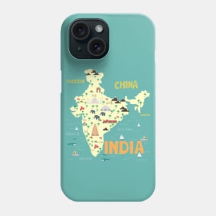 Illustrated India Map Phone Case