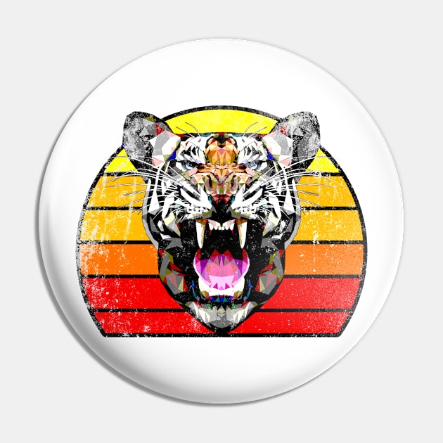 Retro Tiger Print Pin by Worldengine