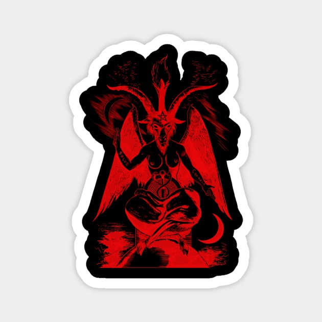 Baphomet Magnet by sevencrow