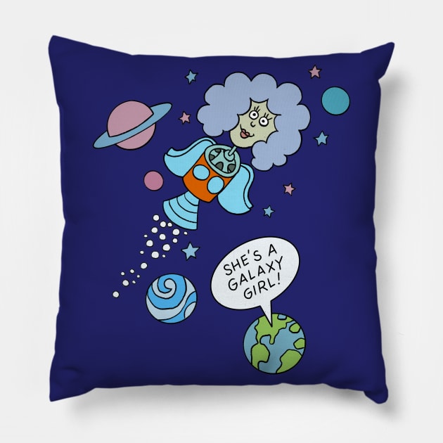 Interplanet Janet! Pillow by ThirteenthFloor