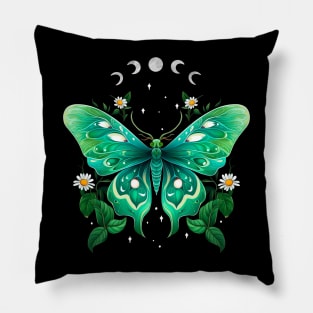 Luna Moth and Moon Pillow