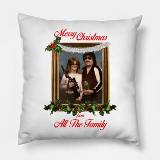Gun Parrot Merry Christmas From All The Family Pillow