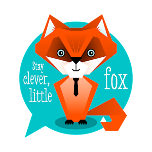 Illustration nursery fox - Stay clever, little fox T-Shirt