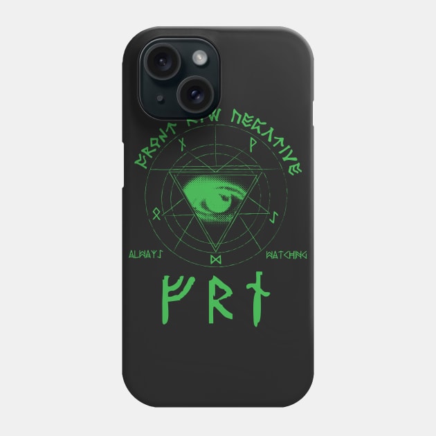 Front Rune Negative Phone Case by Awesome AG Designs