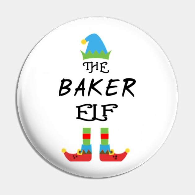 The Baker Elf Matching Family Group Christmas Party Pin by CareTees