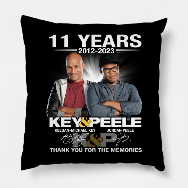 11 years 2012 2023 Key And Peele Signatures Pillow by fancyjan