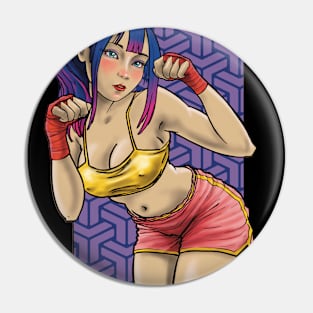 fighter girl Pin