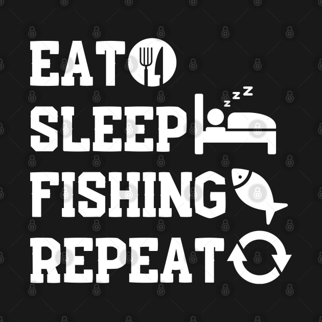 Fishing Gift Eat Sleep Fishing Repeat by NomiCrafts