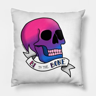 Bi to the Bone Bisexual Pride Pillow