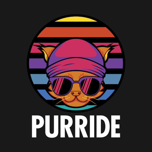 Purride - Retro Vintage Cat by zeeshirtsandprints