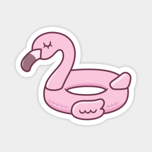 Cute Pink Flamingo Pool Float Magnet