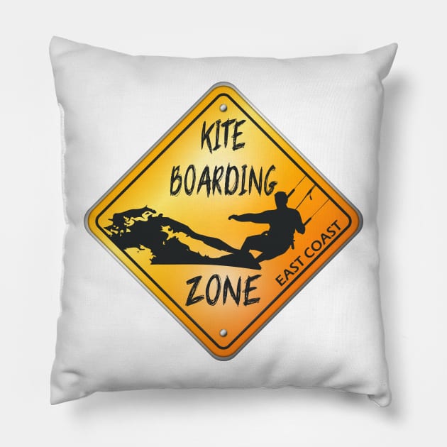 Kiteboarding zone East Coast Pillow by Manikool