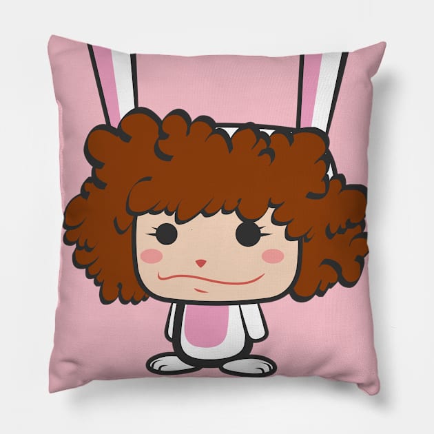 Sophie Rabbit Large Pillow by bearded_papa