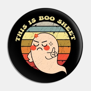 Funny This Is Boo Sheet Ghost Costume - Women's Halloween Pin