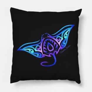 Tribal Manta Ray Pillow