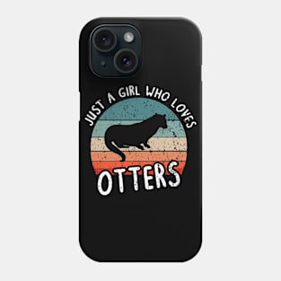 Otter love lover love art retro vintage animals Phone Case