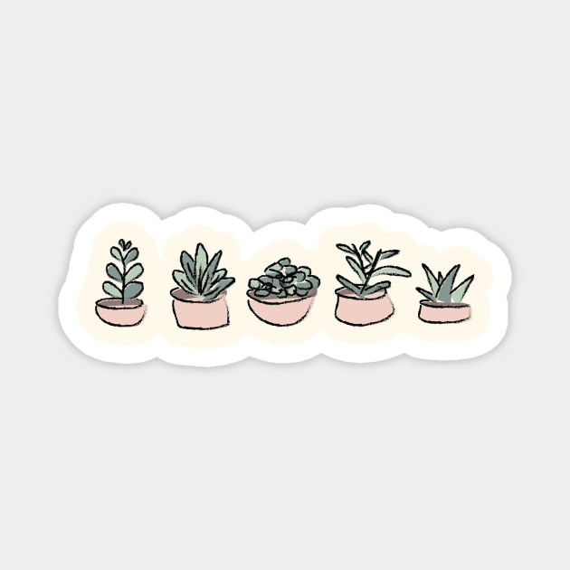 Succulents Magnet by jessawaid