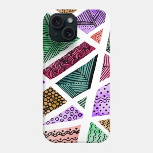 Geometric doodles - multicolor Phone Case