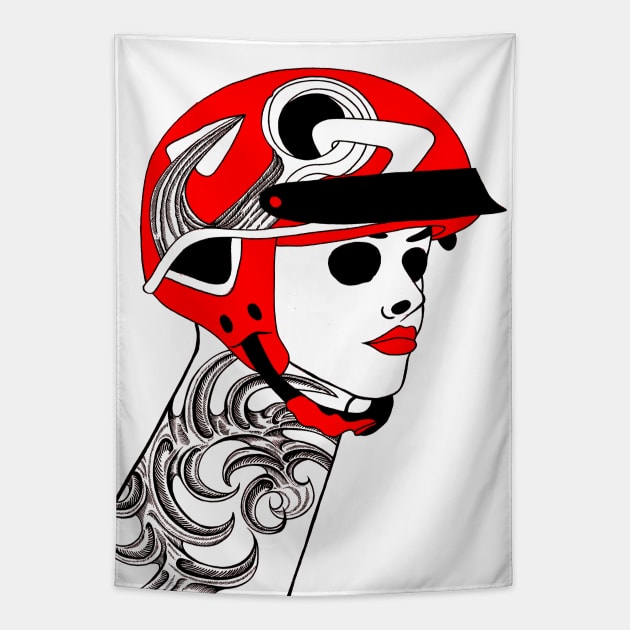 Always Hear Your Helmet Tapestry by FUN ART