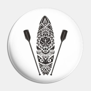 Paddle with surfboard Pin