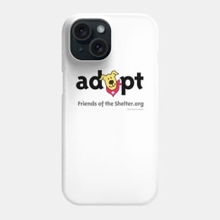 “adopt” (black text) Phone Case