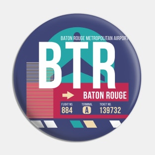 Baton Rouge, Louisiana (BTR) Airport Code Baggage Tag Pin