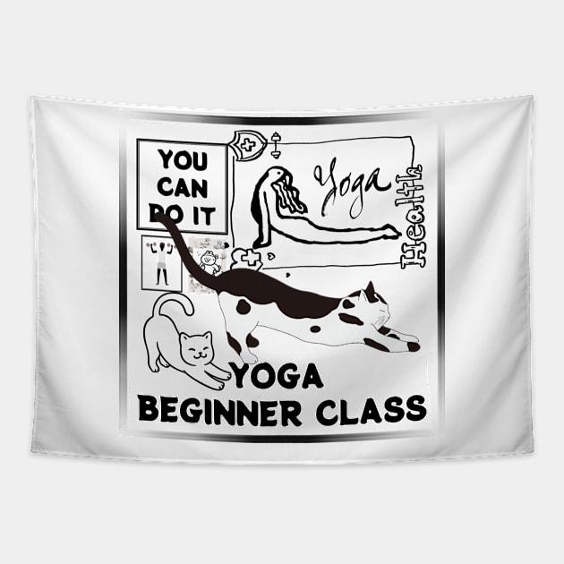 YOGA BEGINNER CLASS, HEALTH Tapestry by zzzozzo