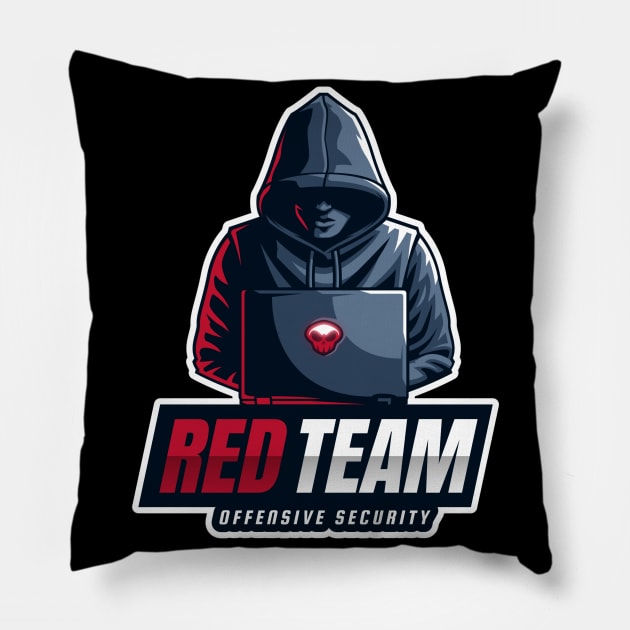 Red Team | Hacker Design Pillow by leo-jess