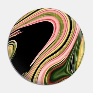 modern abstract black yellow pink swirls Pin