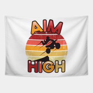 AIM HIGH MOTORBIKE JUMP Tapestry