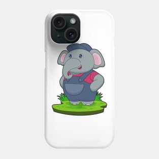 Elephant Craftsman Overalls Phone Case