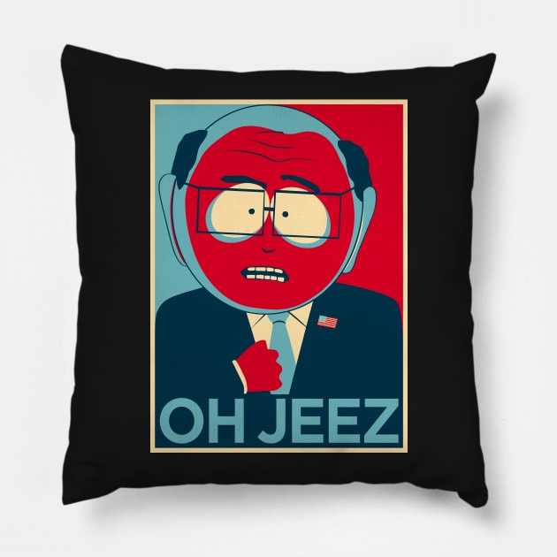 GARRISON OH JEEZ Pillow by Theo_P