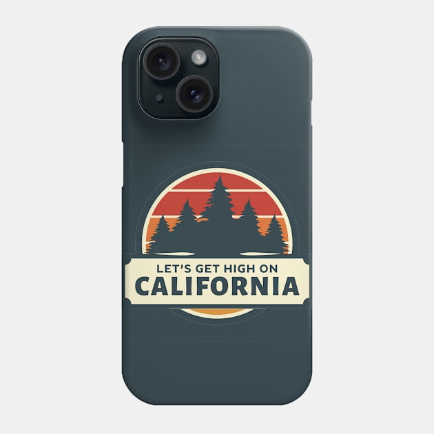 Get high on California Retro Sunset Phone Case by Ivanapcm