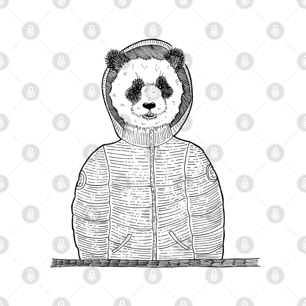 Panda in a Coat by PrintablesPassions