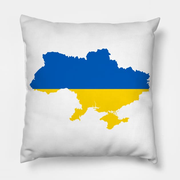 Ukrainian Map Pillow by COUNTRY FLAGS
