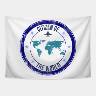 Travel the world stamp Tapestry