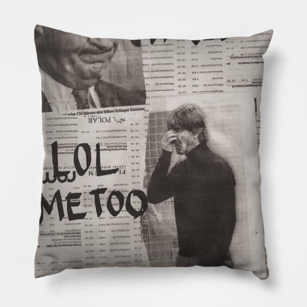 Tired. Pillow by Blank Kunst