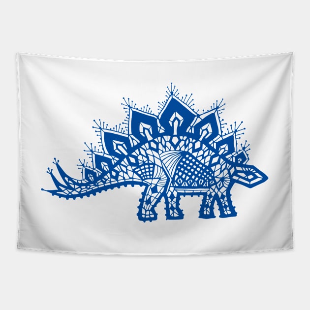 Stegosaurus Lace - Blue Tapestry by andreaalice